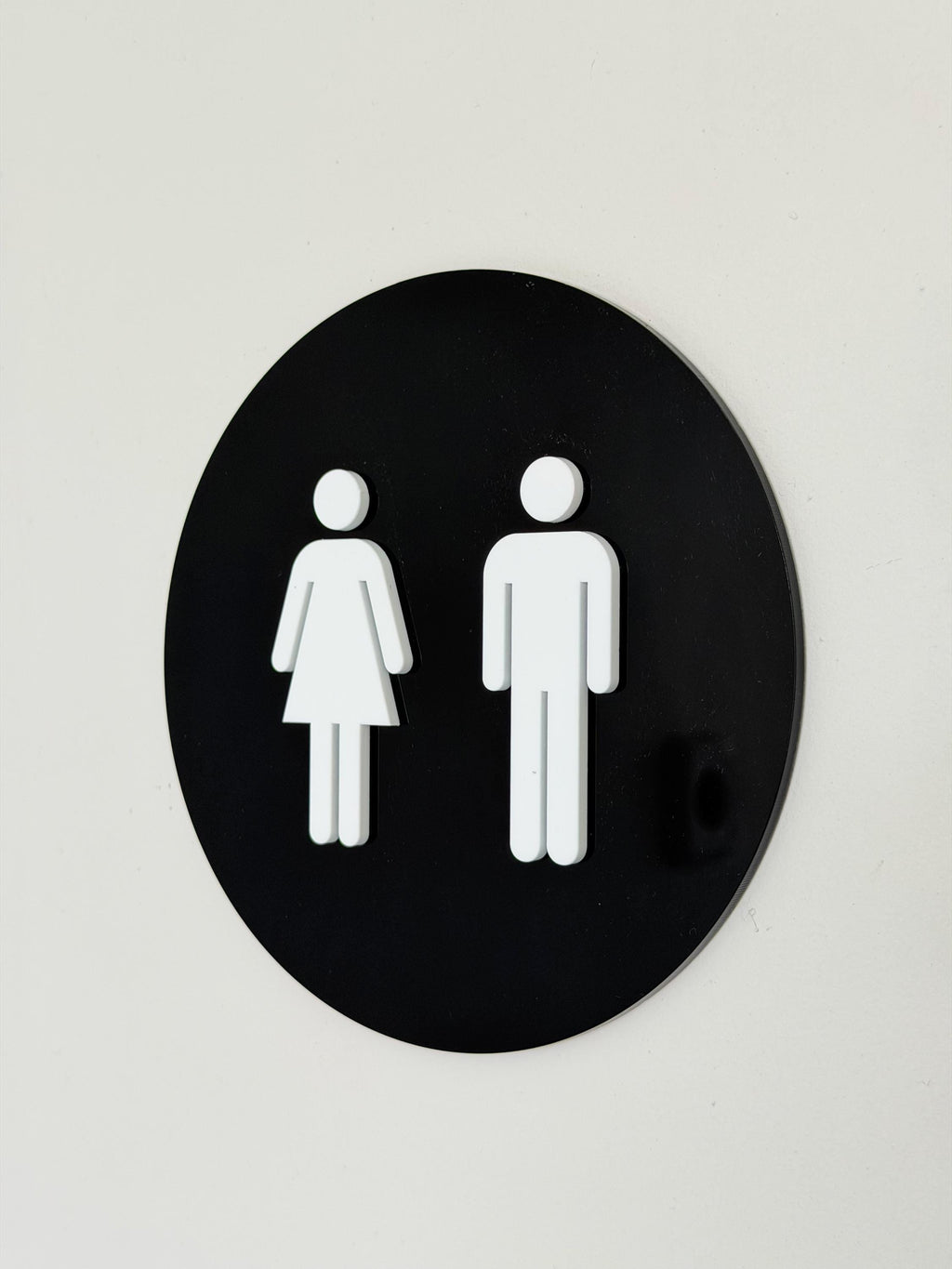 Restroom Door Sign · 15 cm