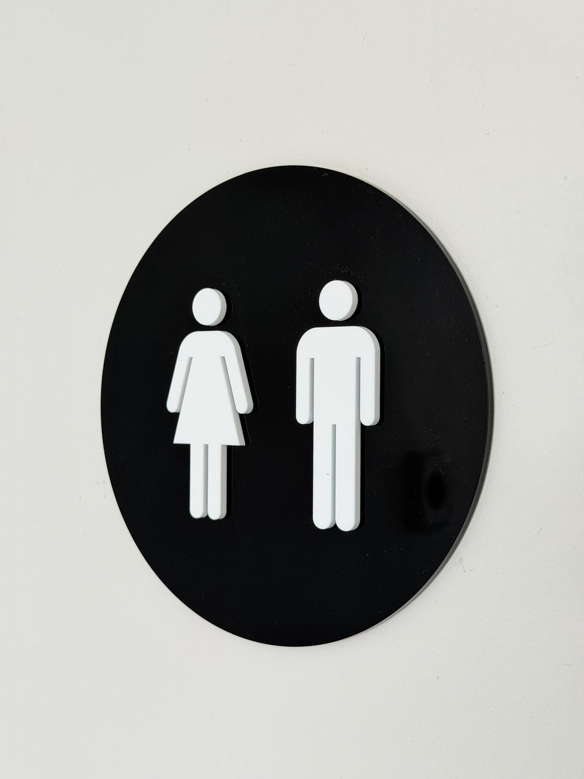 Restroom Door Sign · 15 cm