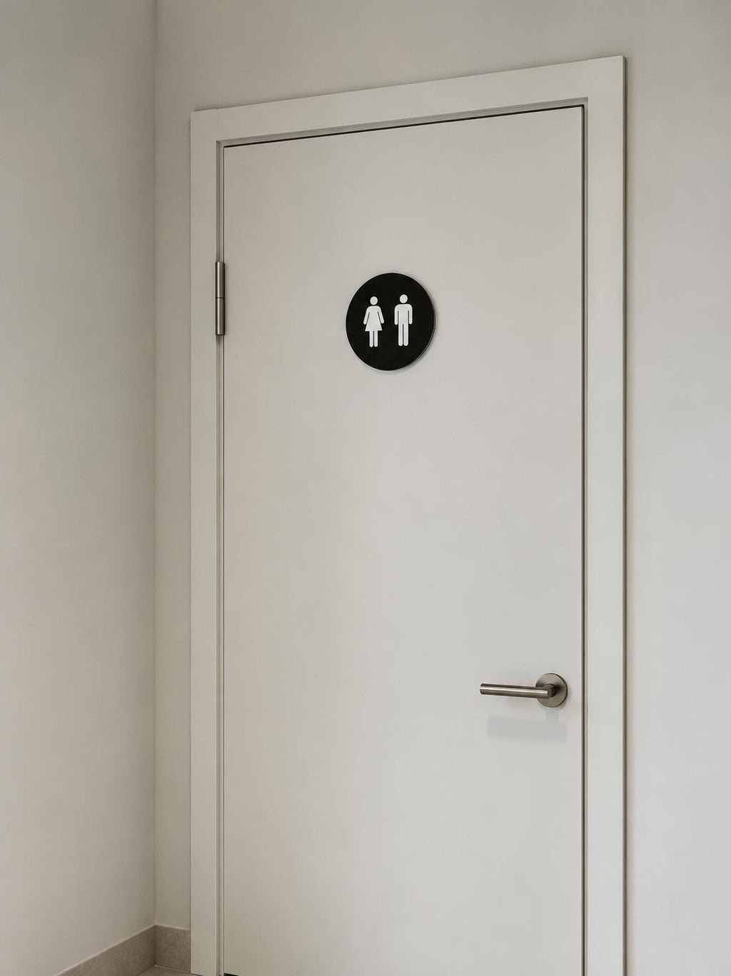 Restroom Door Sign · 15 cm
