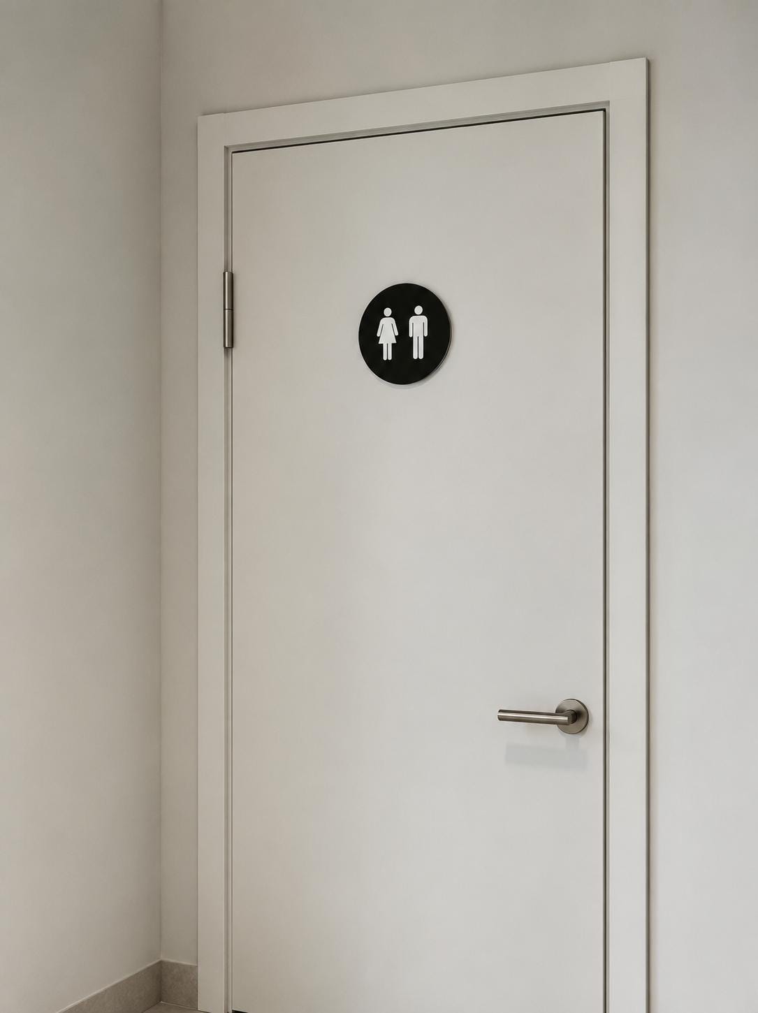 Restroom Door Sign · 15 cm