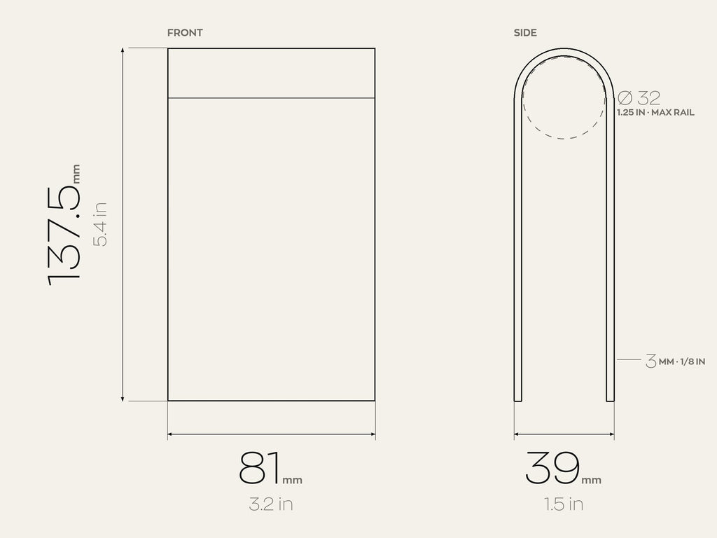 Clothing Rack Sign · 10 × 20 cm