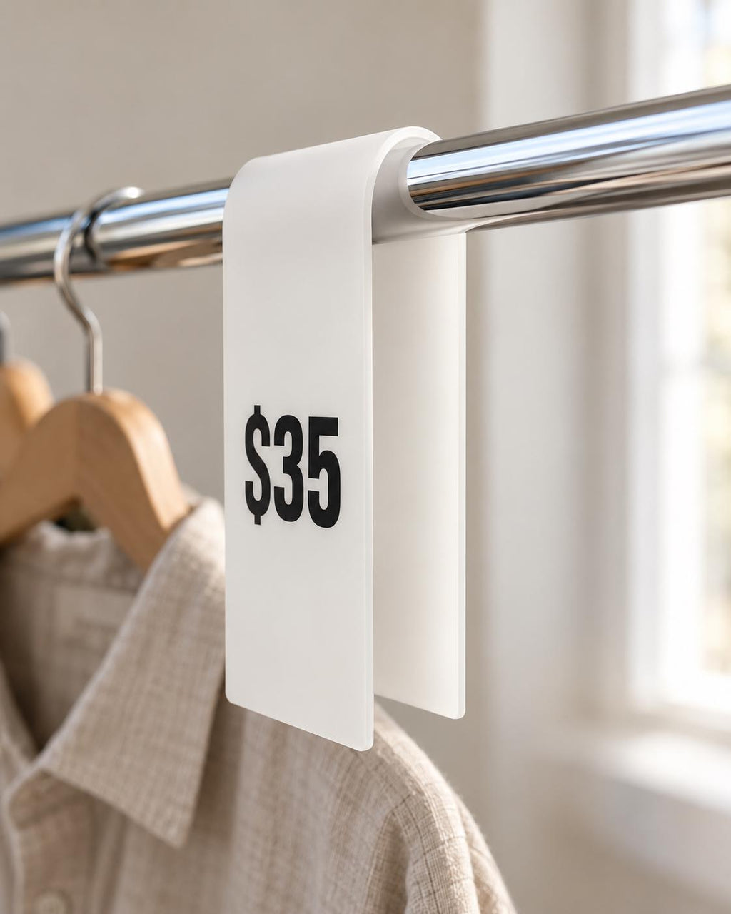 Clothing Rack Sign · 10 × 20 cm