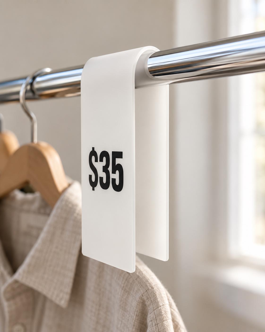 Clothing Rack Sign · 10 × 20 cm
